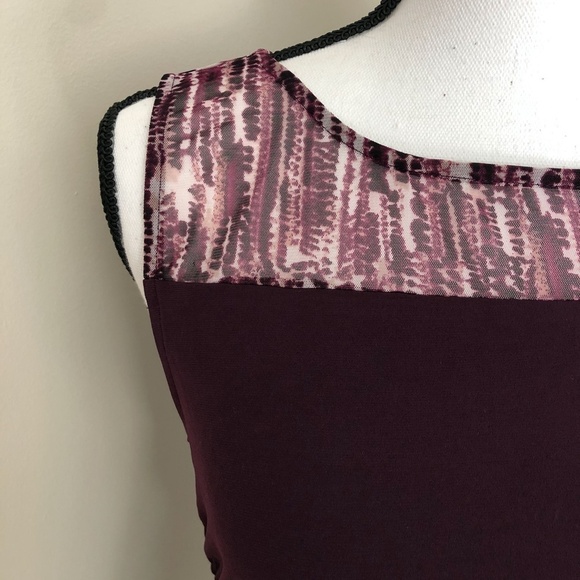 *CALVIN KLEIN* Purple Sheer Shoulder Top Size Small NWT - Picture 5 of 8